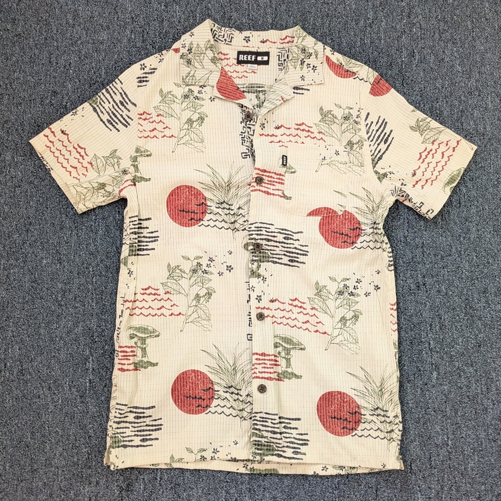 Reef Men's Short Sleeve Button Up Shirt